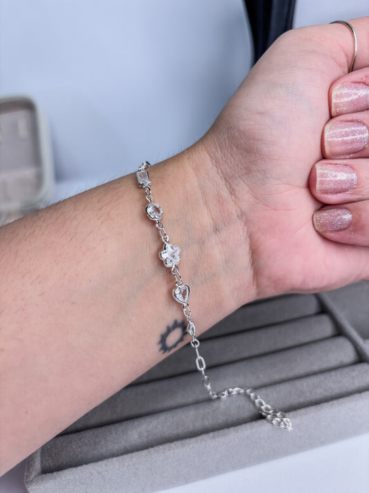 Pulseira Dolce — Pulseira Romântica em Prata