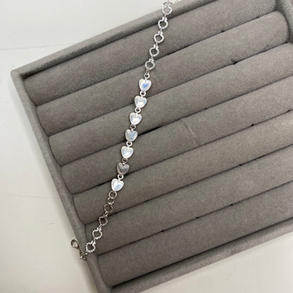 Pulseira corações preenchidos