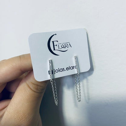 Brinco palito com corrente - Elara