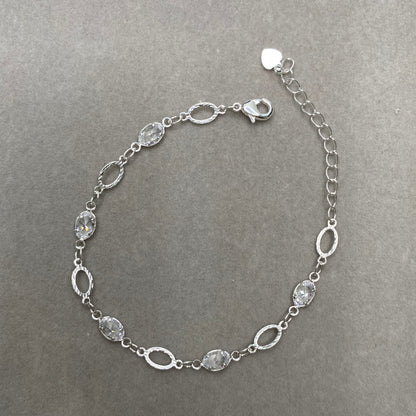 Pulseira elos com zircônia