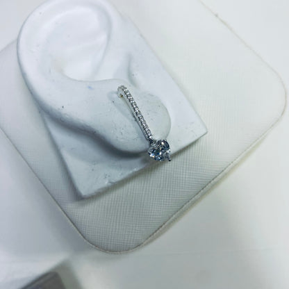 Brinco Palito com Coração em zircônia