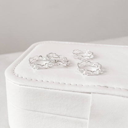 Anel Corações de lado Vazados - Elara