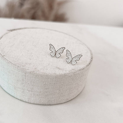 Brinco Borboleta Cravejado - Elara