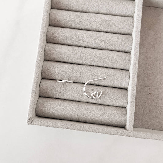 Brinco Argola com volta coração - Elara