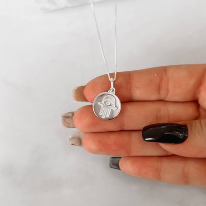 Colar Medalha Mão de Fatima - Elara