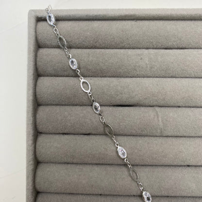 Pulseira elos com zircônia